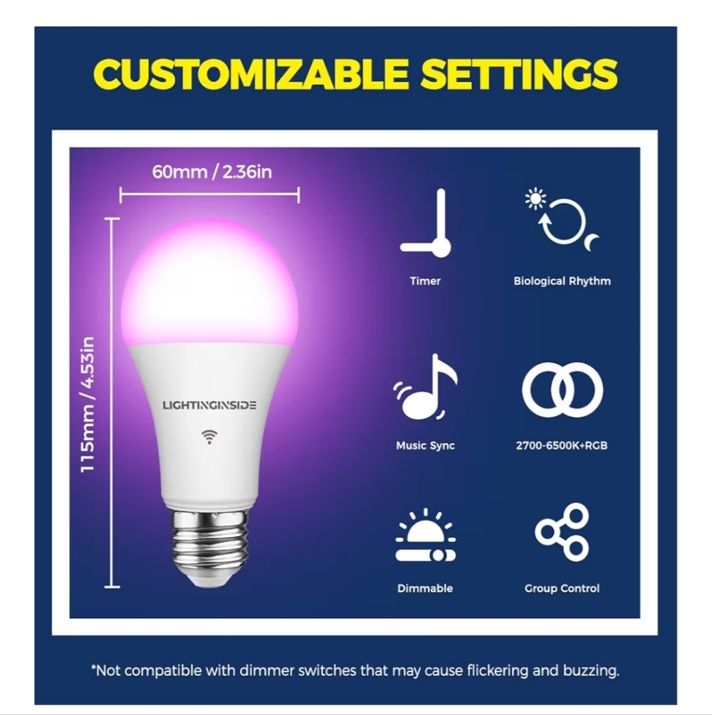 🆕️ LightingInside Smart LED Bulbs - Picture 2 of 9